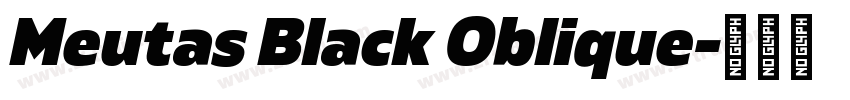 Meutas Black Oblique字体转换